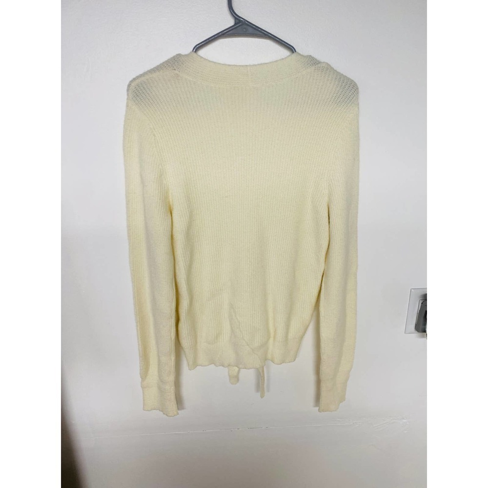 Anthropologie Moth Cream Tie Sweater - Picture 3 of 6